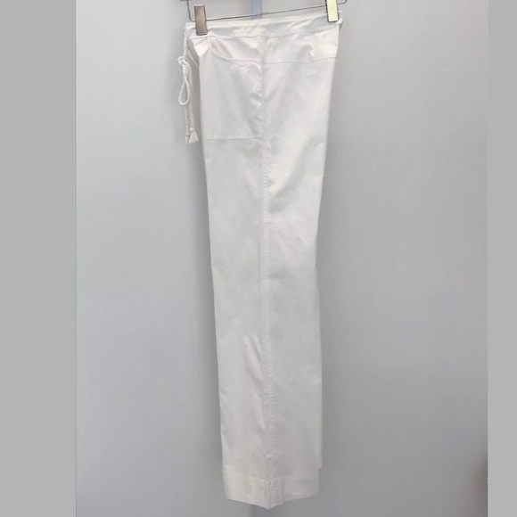 LaROK WHITE COTTON DRAWSTRING PANTS SIZE US 4 - Picture 4 of 12